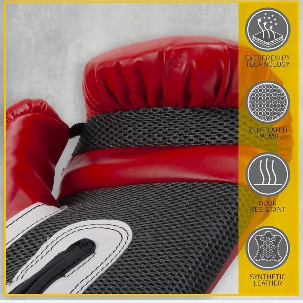 Everlast Pro Style Elite Training Gloves Red 12 oz Boxing Workout Gloves BUNDLE - Picture 4 of 16